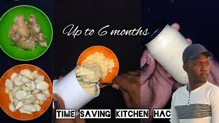 How to preserve  store ginger and garlic upto 6months  How to make ginger garlic paste Shorts [upl. by Minsk]