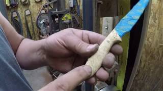 making a new knife pattern 21 peening pins [upl. by Naval]