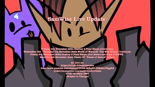 SamWise Live Tuesday Stream 5th November 2024 Reset Tuesday Destiny 2 Final Shape continues [upl. by Anilak325]