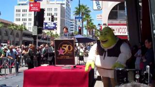 Mike Myers thanks fans for loving Shrek at Hollywood Walk of Fame ceremony [upl. by Suqram]