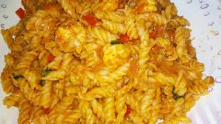 Spicy prawn pasta recipe in Tamil prawn macaroni recipe in Tamil [upl. by Orpheus189]