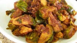 Brussels Sprouts Subzi  Indian Vegetarian Recipe  Show Me The Curry [upl. by Hugibert]