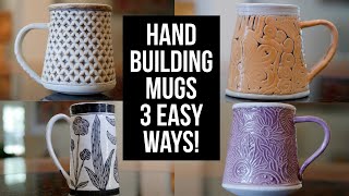 Hand Building Mugs  Three EASY Ways [upl. by Adniuqal]