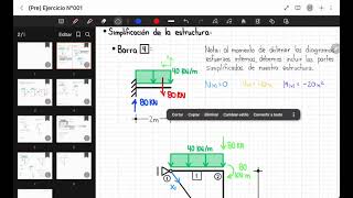 Ejercicio Nº 001  Método de las Flexibilidades Estructuras Hiperestáticas [upl. by O'Neil]