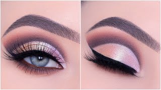 How To Glam Cut Crease Tutorial  ABH Cosmos Palette [upl. by Yemorej]