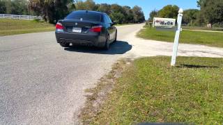 BMW E60 550i custom dual exhaust [upl. by Eetsirk12]