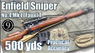 Enfield No4 MkI Sniper fauxT to 600yds Practical Accuracy 25x Vintage Weaver scope [upl. by Upton198]