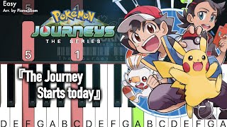 Easy The Journey Starts Today  Pokemon Journeys The Series  Piano Tutorial with Finger Numbers [upl. by Haisej]