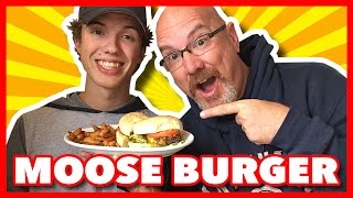 Moose Burger Review in Rocky Harbour Newfoundland with Ken amp Ben [upl. by Opaline64]