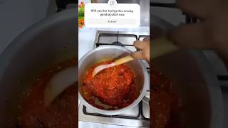 Smoky Geisha jollof rice youtube food cooking shorts cookingvideo jollofrice geisha [upl. by Ayatnohs]