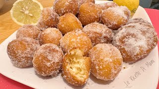 FRITTELLE DELLA NONNA AL CUCCHIAIO in 5 minuti  Nuvolette Sofficissime al limone per Carnevale 🎉🍋 [upl. by Eldnar107]