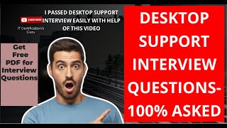 Desktop support Interview Questions for Freshers and Experienced desktopsupport support [upl. by Anuaek]