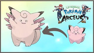 CÓMO EVOLUCIONAR A CLEFAIRY EN CLEFABLE EN POKEMON LEYENDAS DE ARCEUS  Guia  Nintendo Switch [upl. by Gnohc]