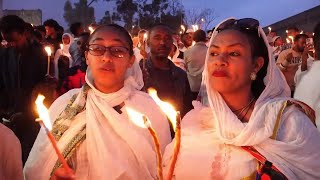 Thousands think of peace as they celebrate religious festival in Ethiopian capital [upl. by Steffane]