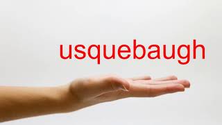 How to Pronounce usquebaugh  American English [upl. by Eaj776]