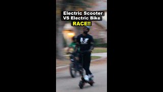 E Bike VS Electric Scooter RACE WHAT HAPPENS Varla EScooter VS Himiway Electric Bike shorts [upl. by Anassor]