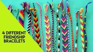 4 different techniques to make friendship bracelets [upl. by Lussier]