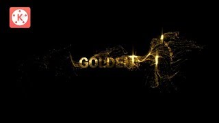 Tutorial KineMaster  Membuat Opening Video Gold Particles Text [upl. by Eirovi]