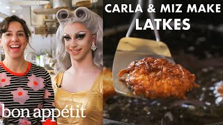 Miz Cracker and Carla Make Chanukah Latkes  From the Test Kitchen  Bon Appétit [upl. by Chu]