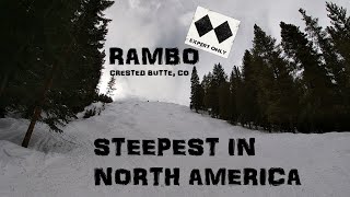 Snowboarding the Steepest Run in North America Rambo Crested Butte Colorado [upl. by Anined531]