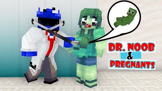 Monster School Dr Noob with Pregnants Monster girls Season  Minecraft Animation [upl. by Shira957]