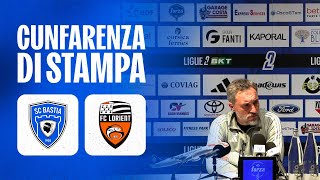 J14  SC Bastia  FC Lorient A Cunfarenza di stampa di Benoît Tavenot [upl. by Alejo]