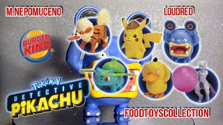 2019 Pokémon Detective Pikachu set of 6 Burger King Kids Meal Movie Toys Video Review  Loudred [upl. by Einahpit]