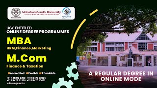 Online programmes MBAM Com at Centre for Online Education Mahatma Gandhi University India [upl. by Raffin]