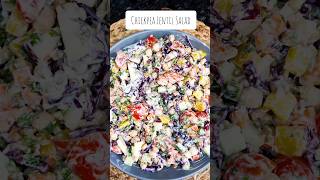 Have you tried this yumm ChickpeaLentil Salad with Yogurt Dressing🥗😋recipe shorts cooking [upl. by Casar723]