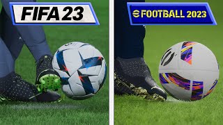 FIFA 23 vs eFootball 2023  Graphics amp Details Comparison  Analista De Bits [upl. by Nevile75]