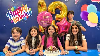 Celebrating Heidis 13th happy birthday at a trampoline park with Family [upl. by Hametaf]