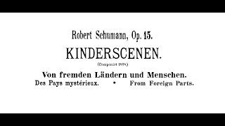 Schumann Kinderszenen Op15 No 1 – Riccardo Caramella piano [upl. by Bang225]