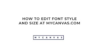 Text Editing Changing Font Size and Style in a Family History Project  MyCanvas [upl. by Pretrice245]