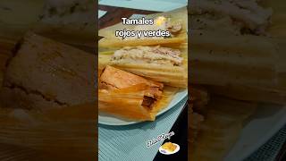 Tamales 🫔🫔 rojos y verdes tamales tamalesmexicanos rojosverdesrecetasmexicanas recetasfaciles [upl. by Sheley]