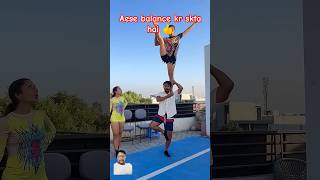 Is balance me kya science hai gymnast acrobatics action stunt balance flexibility viralshort [upl. by Esinert]