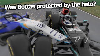 Bottas and Russell 3D Crash Animation  F1 Emilia Romagna Grand Prix 2021 [upl. by Good374]