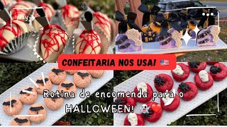 PRODUZINDO MUITOS DOCES DE HALLOWEEN COMO FAÇO AS COXINHAS DE MORANGO❤️ [upl. by Georgina803]