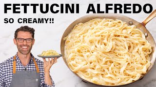 Easy Fettucine Alfredo Recipe [upl. by Yllod957]