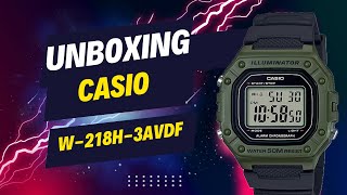 Budget CASIO W218H3AVDF Unboxing w218 [upl. by Nohsav]