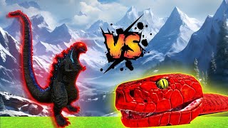 Shin Godzilla FACES OFF Against the DEADLIEST Snake Titanoboa  Animal Revolt Battle Simulator [upl. by Amsab]