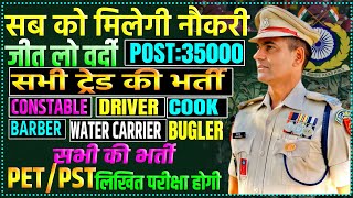 CRPF New Recruitment 35000 Post  CRPF Constable Driver Cook Water Carrier Bugler Barber [upl. by Ahsuatal171]