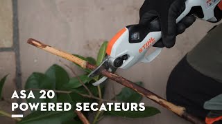 STIHL ASA 20 Battery Secateurs  STIHL Electric Secateurs  STIHL AS System  STIHL GB [upl. by Arriec936]