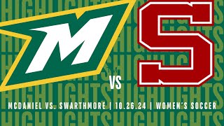 McDaniel Womens Soccer Highlights  102624 vs Swarthmore [upl. by Sylvanus]