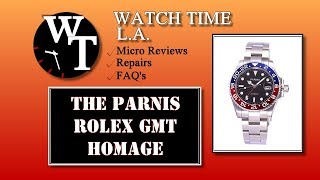 Parnis GMT Rolex Homage and What is Parnis [upl. by Nerine]