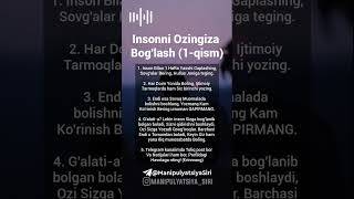 Insonni Ozingizga boglash 1qism Psixologiya manipulyatsiya qorapsixologiya [upl. by Klina]