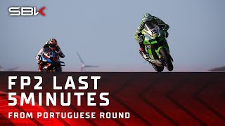 Last 5 minutes of an actionpacked FP2 at Portimao 🎢  2024 PortugueseWorldSBK 🇵🇹 [upl. by Poore]