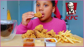 KFC HOT WINGS MUKBANG [upl. by Ditzel]