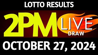 Lotto Result Today 200 pm draw October 27 2024 Sunday PCSO LIVE [upl. by Stander]