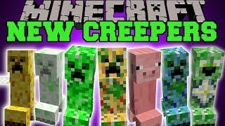 Minecraft CREEPERS FLYING PIG FIRE amp MORE CREEPER SPECIES Mod Showcase [upl. by Aeslek]