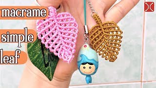 Macrame tutorial The simple leaf  Simple leaves pattern [upl. by Gawlas]